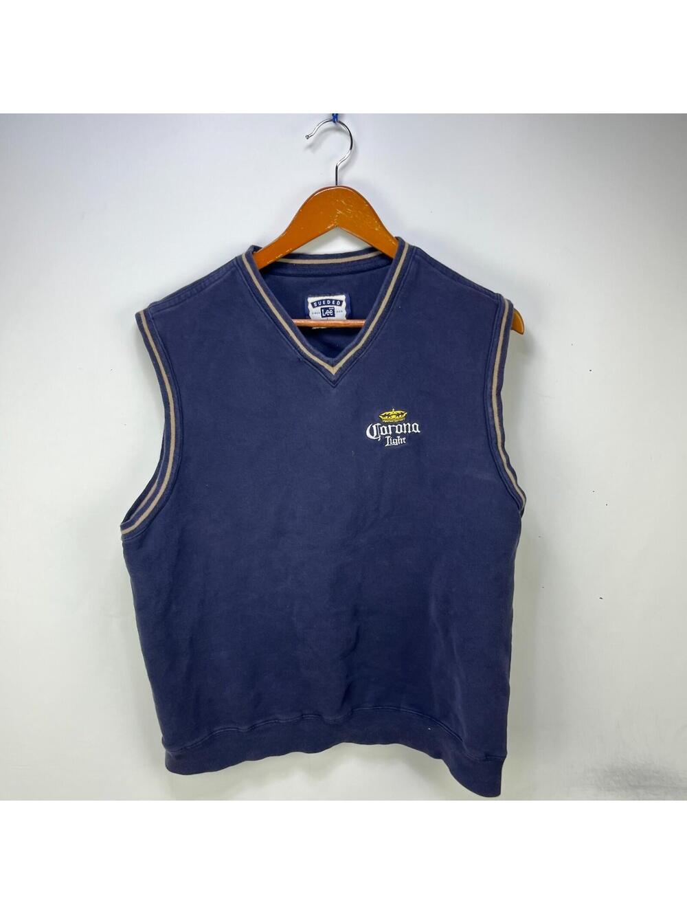Vintage Lee Sport Corona Light Navy Blue Golf Vest L